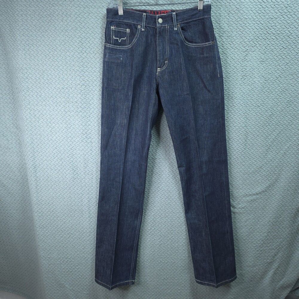 Kimes Ranch Jeans Mens 30x34 Blue James Straight Boot Western Rodeo Cowboy